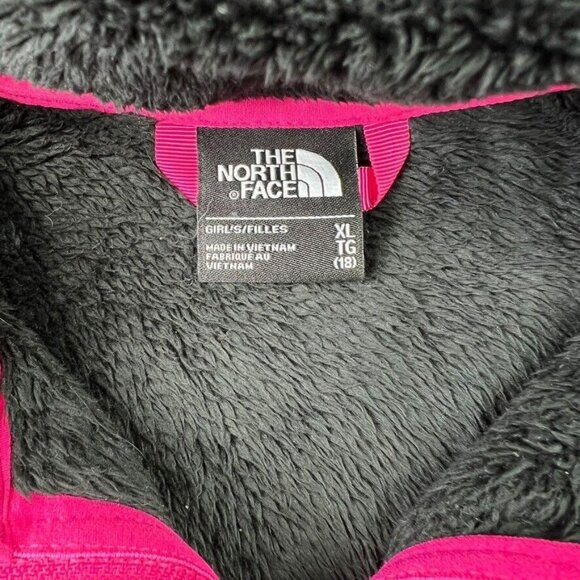 The North Face Girls Osolita Jacket Size XL Black‎ Pink - Fleece Lining Only! - Picture 6 of 10